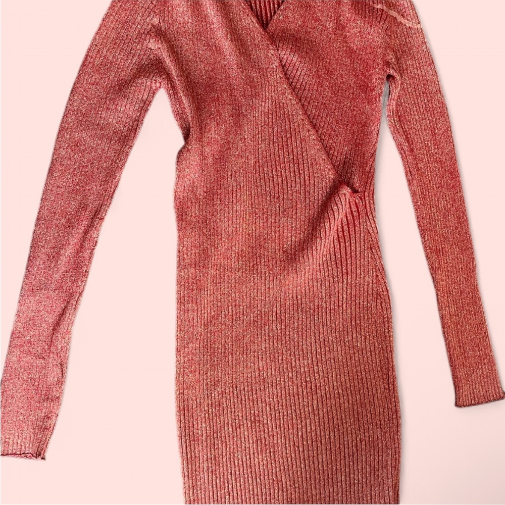 Say What? Vibrant Red and Gold Knit Top